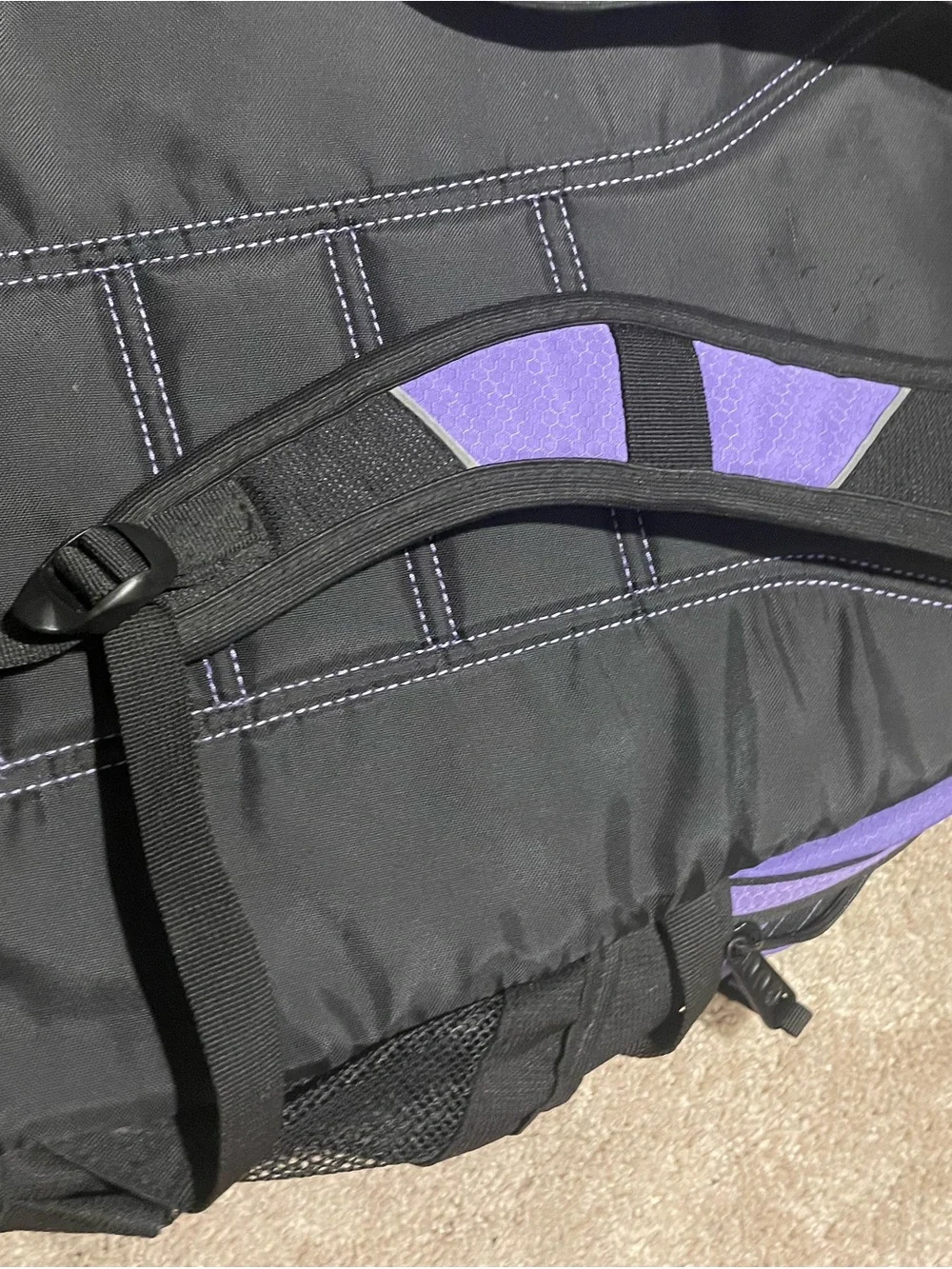 High Sierra Purple and Black Backpack - Durable Unisex Packpack w many pockets